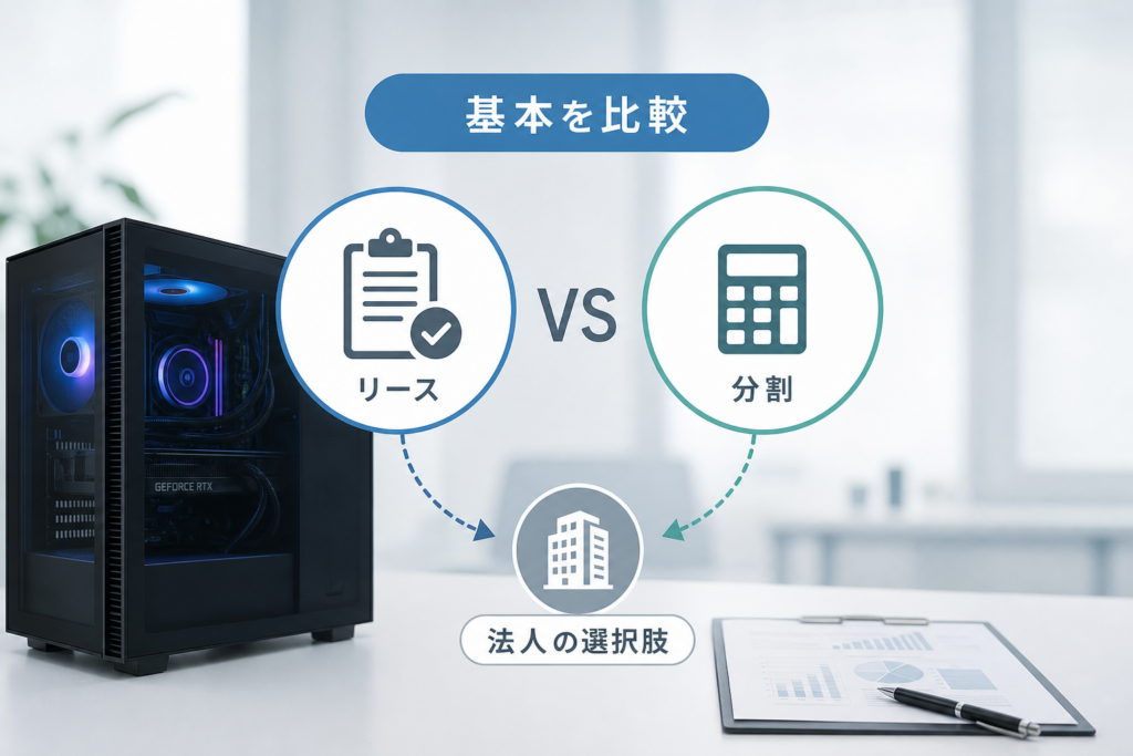 リースと分割の基本をゲーミングPCの法人向けに徹底比較!