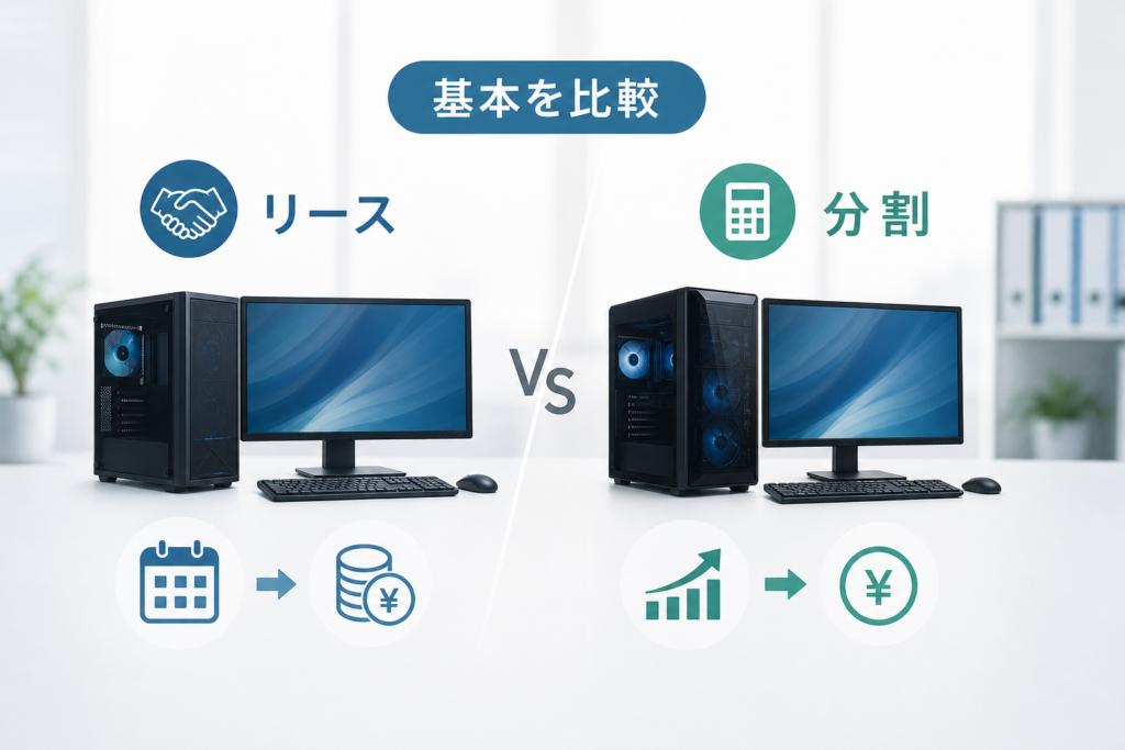 リースと分割の基本をゲーミングPCの法人向けに徹底比較!