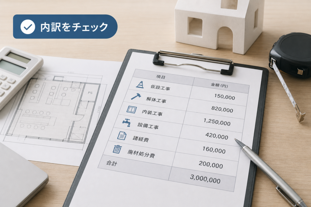 原状回復工事の内訳を分解!店舗の見積や費用の妥当性を見抜くコツ