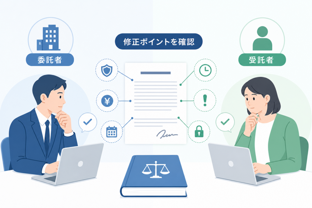 委託者・受託者それぞれの立場で見直したい重要な修正ポイント