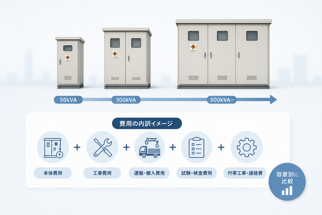 容量別で比べるキュービクルの更新費用の目安とその内訳