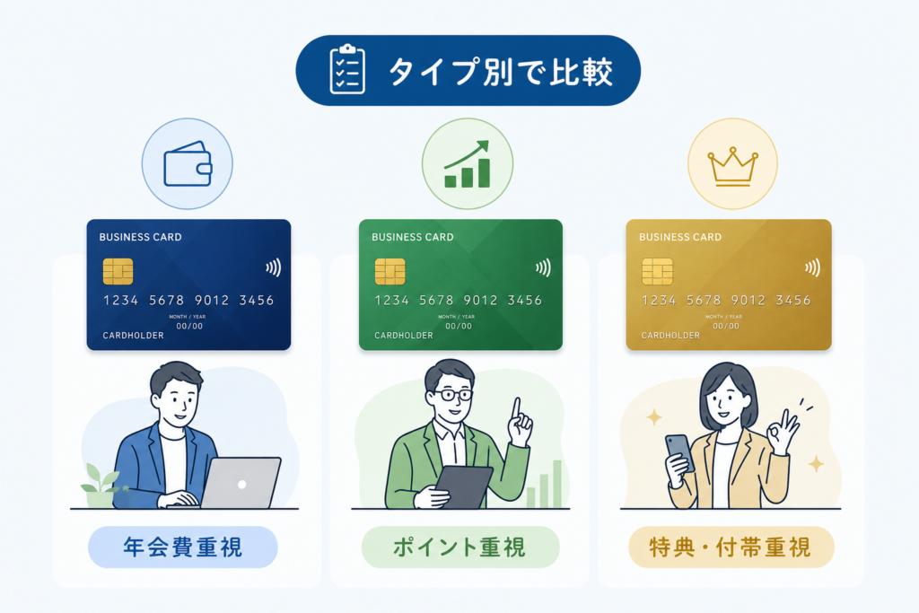 審査に通りやすい法人カードをタイプ別でわかりやすく整理