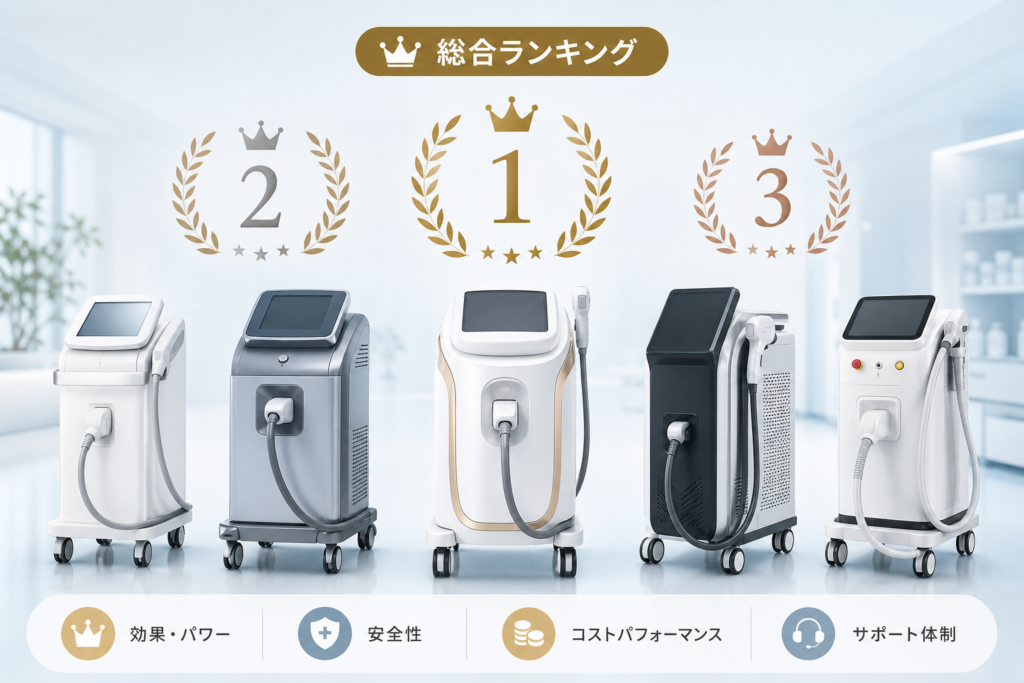 業務用脱毛機の比較と2025年最新おすすめ総合ランキング！プロが選ぶ人気機種はここ