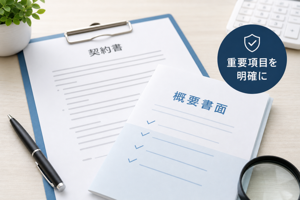 概要書面や契約書面はこう作る！失敗しない継続的役務提供契約書注意点対策