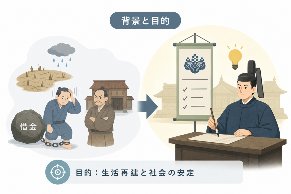 永仁の徳政令が出された背景と目的を簡単に理解する
