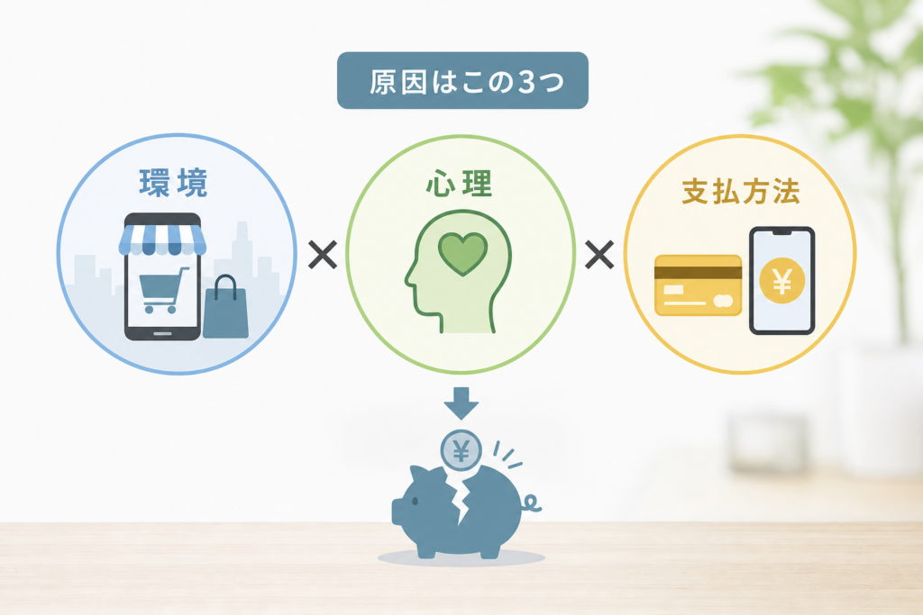 浪費癖の本当の原因は“性格”ではなく「環境×心理×支払方法」の掛け算