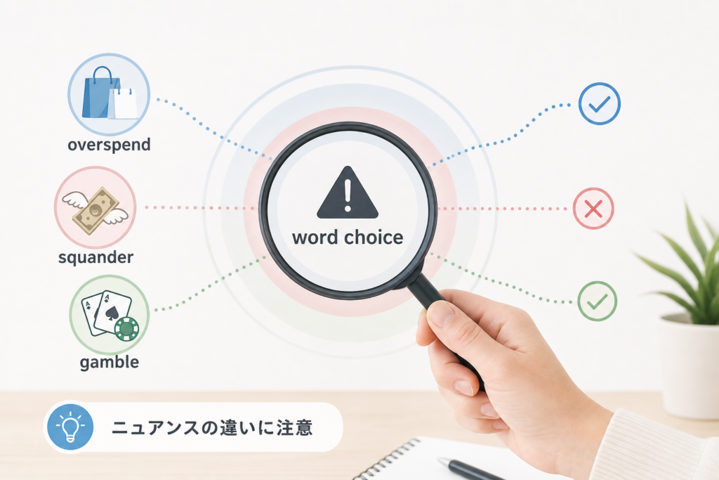 無駄遣い・散財・ギャンブル…日本語の「浪費」を英訳するときの落とし穴