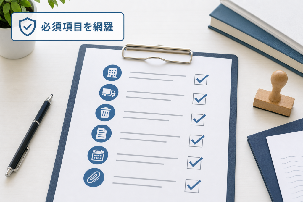 特別管理産業廃棄物の処理委託契約書の書き方で押さえるべき法定記載事項まとめ