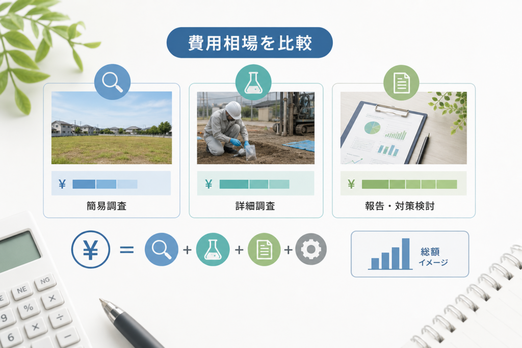 調査の種類別で費用相場をチェック！総額イメージをシミュレーション