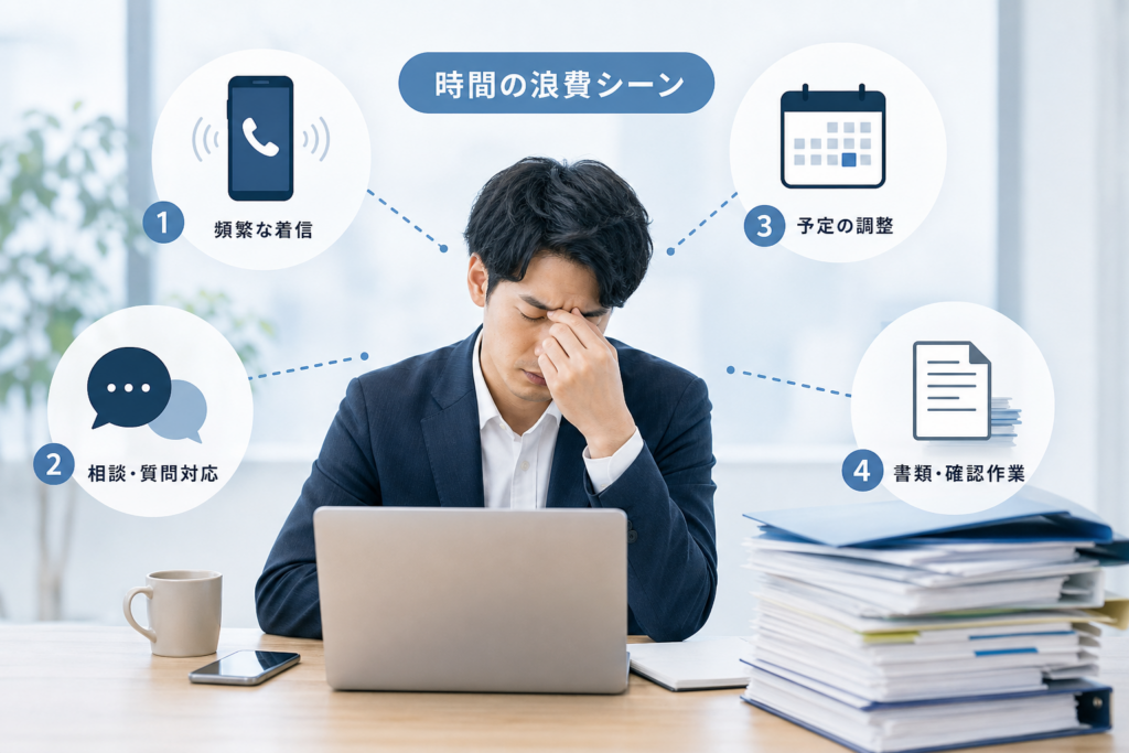 高額サービスの現場で本当に起きている「時間の浪費シーン」実例集