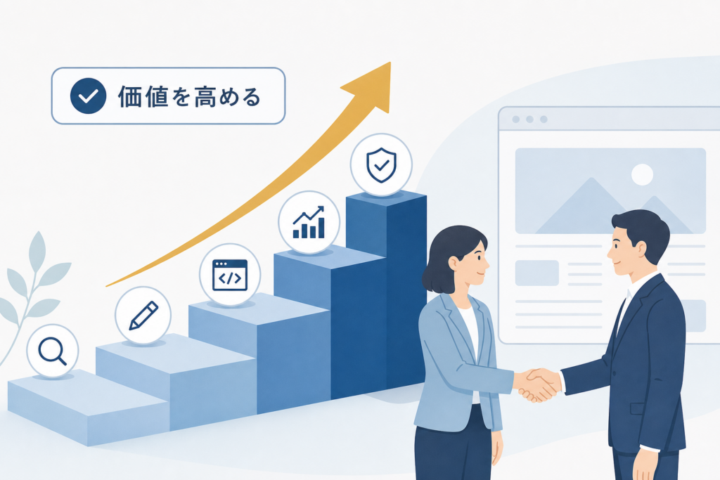 Web制作における付加価値の高め方で単価アップ交渉術を自然に引き出す