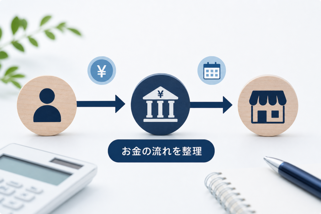お金の動きと一括返済立替払ローンと割賦で損をしないための実務ガイド