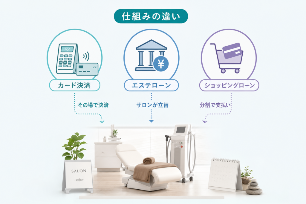 そもそもエステローンとは？カード決済や日本プラムのショッピングローンで分かる仕組みの違い