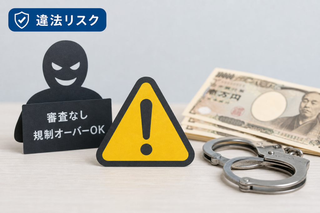 ã審æ»ãªãããç·éèŠå¶ãªãŒããŒOKãã®è£ã«æœãéæ³éèã®ãªã¹ã¯
