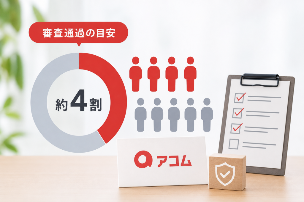 アコムの審査通過率は約4割？「甘い」と言われる理由と実際の難易度