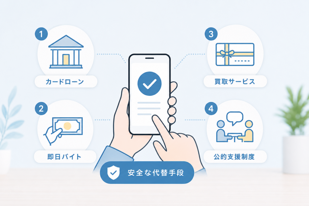今すぐ即日現金化したいときの安全な代替手段4選