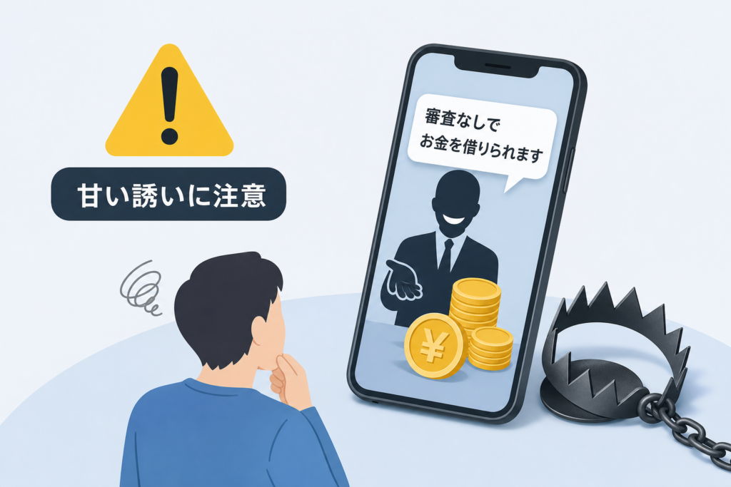 危険！「審査なしでお金が借りられる」甘い誘い文句の罠と手口