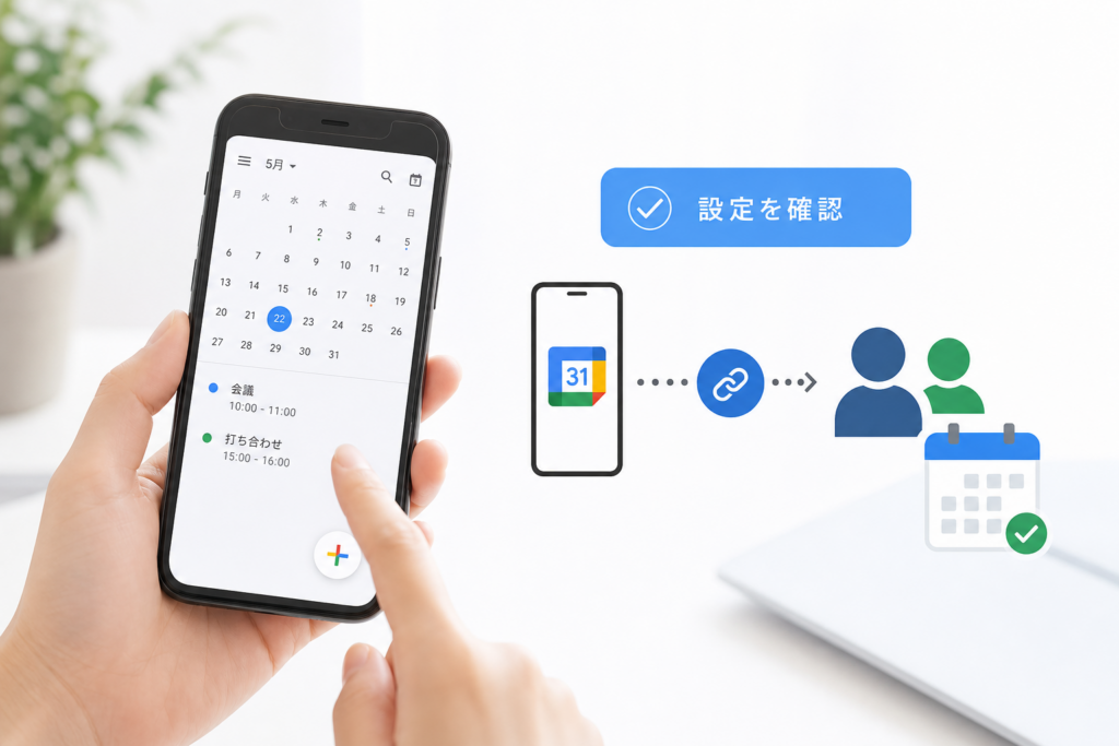 スマホでGoogleカレンダーを共有できない場合の対処法