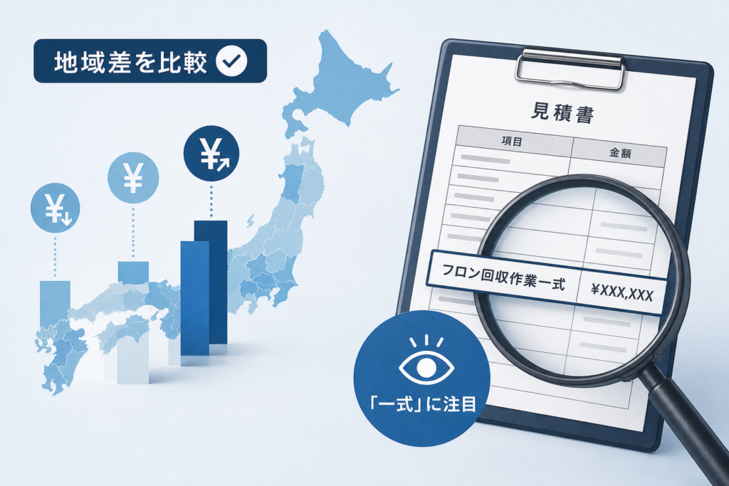 地域ごとの費用差と見積書の「一式」表記を見抜くポイント