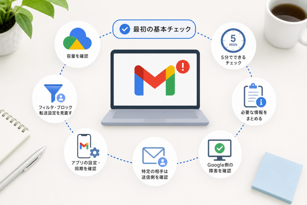 最初に行う基本チェック