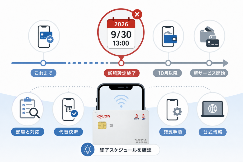 楽天カードと楽天ペイの公式発表から分かる終了スケジュール