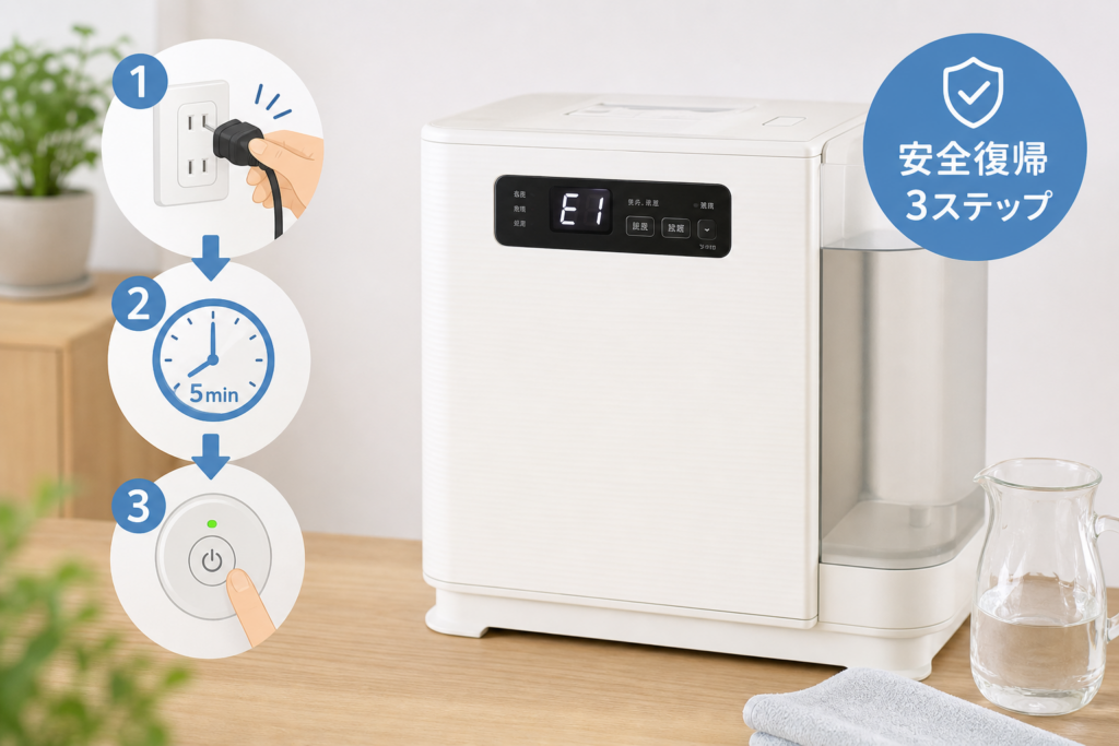 水濡れがない場合の復旧手順